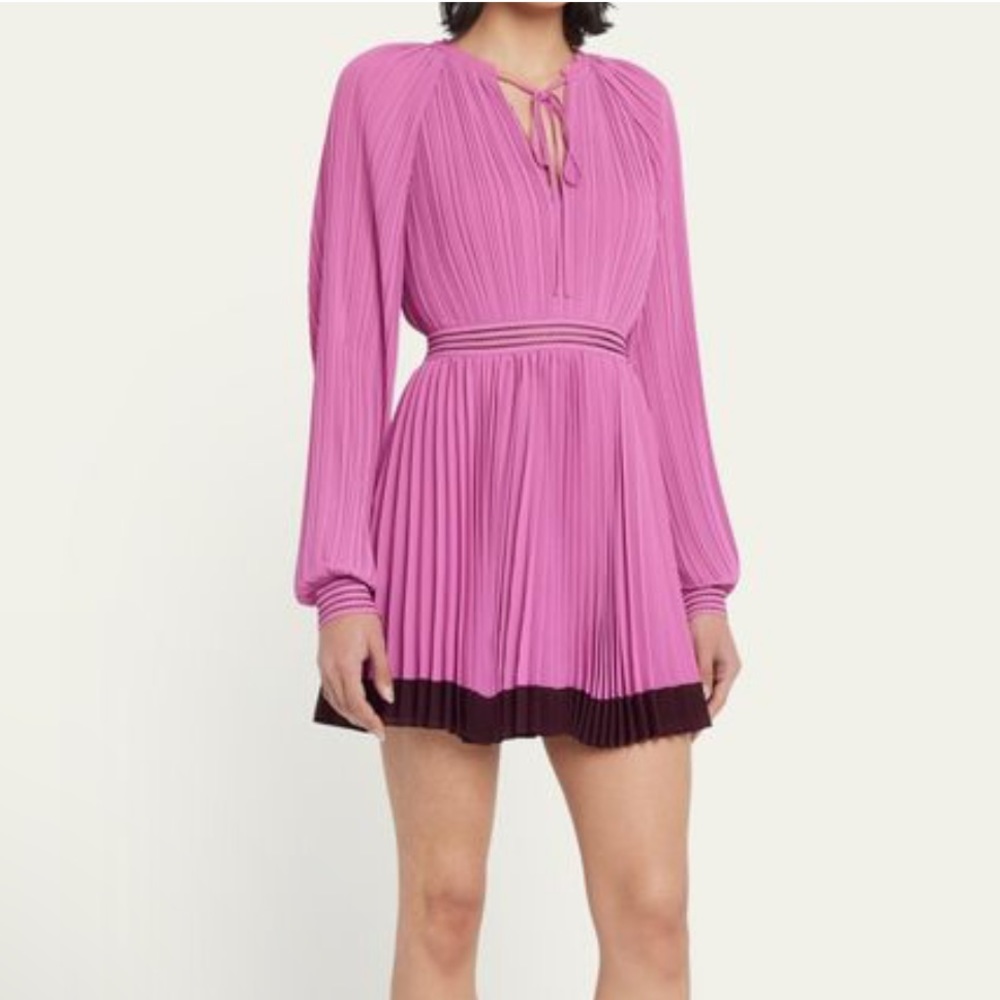 Jonathan Simkhai "Calypso" pleated georgette dress NWT
